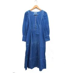アーバンリサーチ サニーレーベル URBAN RESEARCH Sonny Label Vネック フィット デニム ドレス ワンピース ロング 長袖 F ブルー 青 /FT14