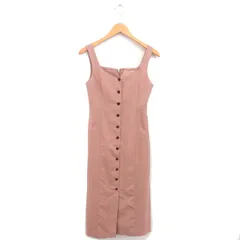 ジルスチュアート JILL STUART ワンピース タイト ロング 飾りボタン プルオーバー ノースリーブ S ピンク /TT