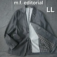 【👌値下げ交渉受付中】大きいサイズ LL m.f. editorial 春 デニムジャケット ブラック系 テーラードジャケット TAK-Q タカキュー エムエフエディトリアルのサムネイル