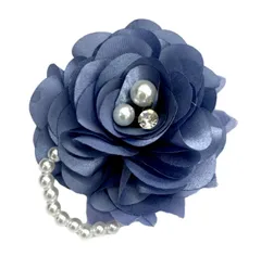おしゃれ かわいい かっこいい 人気 プレゼント コサージュ 結婚式 卒業式 入学式 面接 冠婚葬祭 七五三 発表会 胸 飾り 卒園式 入園式 レディース アクセサリー 和装 着物 髪飾り パーティー ブルー ホワイト ピンク (ブルー) [ブルー]