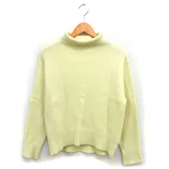 スナイデル SNIDEL オフタートル ニット セーター リブ カシミヤ混 ゆったり F 長袖 黄 イエロー /NT27