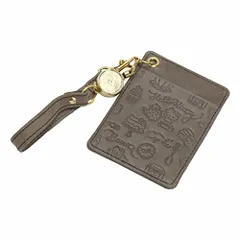 新品 [サンリオ] HELLO KITTY ハローキティ Teatime リールストラップ付きパスケース 定期入れ 本革 ICカード 牛革 レザー No.87072 (グレー)