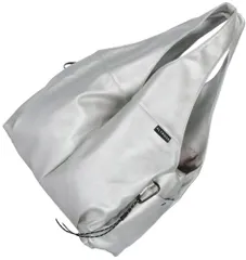 [アルトローズ] 合皮シルバー トートバッグ レディース ビッグ BIG トート バッグ 大きめ 大容量 A4 ナイロン マチあり 大きい 大型 ママバッグ 大型 ティム オシャレ 可愛い キャンプ アウトドア 肩掛け 女子 女性 25010 b20c9216