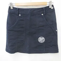 キャロウェイ CALLAWAY ゴルフ スポーツウエア スカート 刺繡 コットン ストレッチ 紺 ネイビー S
