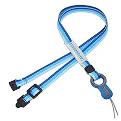 ラスタバナナ ストラップ 子供用 キッズネックストラップ リフレクター 反射板 反射ステッチ セーフティパーツ付き 長さ調節可能 ブルー 安心 安