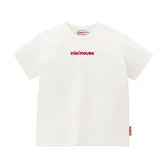 新品 [ミキハウス] 半袖Ｔシャツ 無地 ロゴ ワンポイント シンプル 日本製 男の子 女の子 ベビー キッズ 子供服 通園 通学 10-5229-577 100cm 白