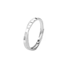 【新品】 MIKAMU 愛の証 ペアリング レディースリング メンズリング 人気 シルバー925 純銀製 カップル リング フリーサイズ カップル リング 結婚指輪 婚約指輪 友達 恋人へ プレゼント ジュエリー 専用ボックス付き (レディース) 1