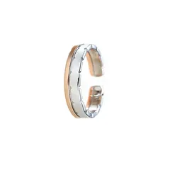 【新品】 [MIKAMU] バイカラー 愛の証 ペアリング レディースリング メンズリング シルバー925 純銀製 フリーサイズ カップル リング 人気 結婚指輪 婚約指輪 友達 恋人へ プレゼント ジュエリー 専用ボックス付き (メンズ) 1