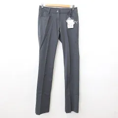 プーマ PUMA ゴルフ ウエア パンツ スラックス ストレッチ UVProtection DRYcell 無地 ロゴ 刺繍 グレー Ｍ