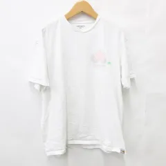 カーハート carhartt 古着 Tシャツ 半袖 丸首 プリント イラスト コットン 白 ホワイト XXL