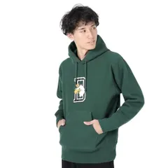 新品 [チャンピオン] パーカー 長袖 11.5oz COTTON USA グラフィックプリント リバースウィーブ(R) フーデッドスウェットシャツ REVERSWEAVE(R) C3-Y114 メンズ ボトルグリーン L