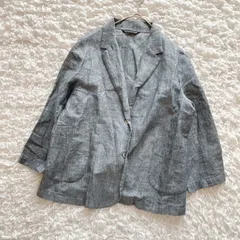 ミズイロインド　ジャケット　テーラードジャケット　綿麻　日本製　春服　羽織り