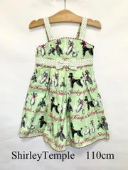 ShirleyTemple　シャーリーテンプル　ワンピース　110cm　女の子用　日本製　綿100%　おしゃれ　かわいい　ワンちゃん柄　ノースリーブ　ガールズ　子供服　送料込み　3407544