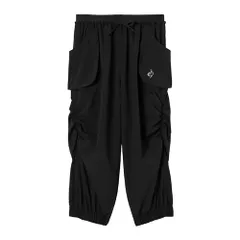 新品 [ルコックスポルティフ] シャーリングクロップドパンツ LZ5FHP40L_BK00_L