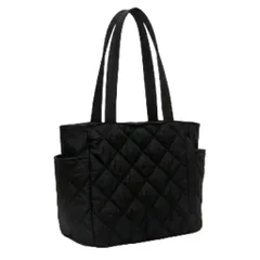 [Culture Field] 大容量 トートバッグ レディース 帆布 バッグ 通勤 通学 おしゃれ 斜めがけ 軽量 A4収納 格子デザイン カジュアル 手提げ 肩掛け (ブラック アクセサリーなし) [ブラック　アクセサリーなし]