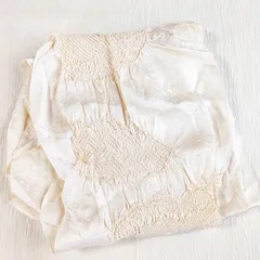 帯揚げ 絞り オフホワイト 金糸 和装小物 礼装 正絹 333