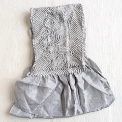 美品★帯揚げ絞りグレー中抜き和装小物成人式振袖カジュアル336