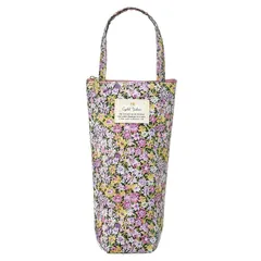 【新品】 ペットボトルカバー ボトルケース 保冷 保温 縦型バッグ 旅行用 おしゃれ 可愛い 水筒カバー ギフト LC 花柄 日本製 ネイティブフラワー パープル 1