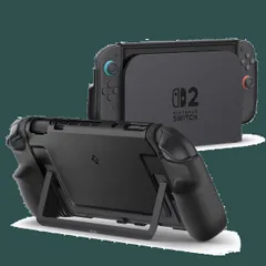保護カバー ドック対応 スイッチ2ケース グリップ感 デュアル・グリップ Switch2対応ケース ACS09310（ブラック） Spigen