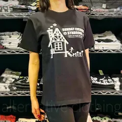 【土日も発送】日曜夕方の憂鬱 Ｔシャツ 黒 パロディ サザエさん スカル ドクロ SHT-03BK