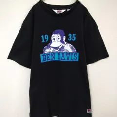 ベンデイビス　Tシャツ　メンズL　黒色　前面ロゴ大プリント　綿100％
