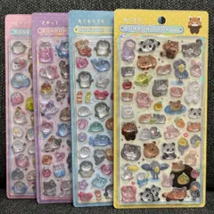 正規品 イオン限定 ボンボンドロップシール コンプリートセット ばーど あにまる あくありうむ きゃっと 全4種 BONBON DROP クーリア