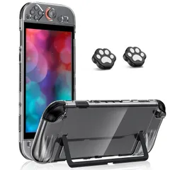 【新着商品】アップグレード版 Vipfox スイッチ2 ドック対応 ケース クリア 透明 保護カバー 分体式設計 PCカバー+スティックキャップ 2 黄変防止/耐衝撃/傷つけ防止/着脱簡単/軽量/滑り止め/防塵 持ち運び保護 Switch SWITCH2 対応