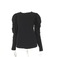 レイビームス Ray Beams カットソー Tシャツ パワショル パフスリーブ プルオーバー 長袖 M 黒 ブラック