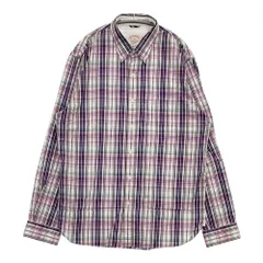 Brooks Brothers ボタンダウン BD サイズXL チェック 長袖シャツ ホワイト ピンク メンズ ブルックスブラザーズ【中古】6-0222M♪
