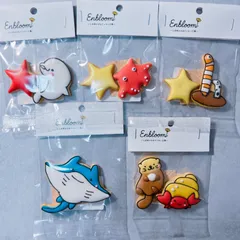 アイシングクッキー　海の生き物　いきもの　水族館　水族館クッキー　6種　イルカ　メンダコ　チンアナゴ　他