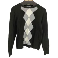 ジバンシィ GIVENCHY 80-90s GOLF アーガイルチェックコットンニット レディース JPN：M のサムネイル