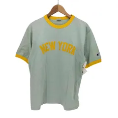 チャンピオン Champion NEW YORK フロッキー プリント S/S リンガー Tシャツ メンズ import：L 