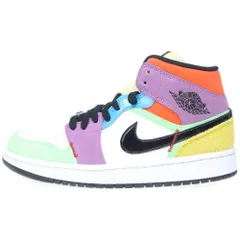 NIKE (ナイキ) WMNS AIR JORDAN 1 MID SE Lightbulb ウィメンズ エアジョーダン ライトバルブ ミッドカットスニーカー マルチ US7.5/24.5cm CW1140-100 レディース