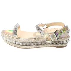 CHRISTIAN LOUBOUTIN (クリスチャンルブタン) カタクロウ ウエッジソール スタッズサンダル ゴールド