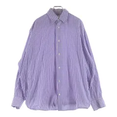NEON SIGN (ネオンサイン) UNFINISHED SHIRT ストライプ コットン 長袖シャツ ブルー 0785のサムネイル