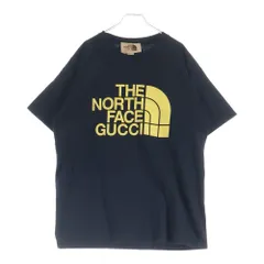 GUCCI (グッチ) ×THE NORTH FACE Oversize T-Shirt ノースフェイス ロゴプリント 半袖Tシャツ カットソー ブラック 616036 XJDCL
