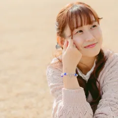 天然石ブレスレット　パワーストーン　アクセサリー　青　水色　リボン　雫　揺れる　縁結び　HSP 繊細　人間関係　ストレス軽減　お守り　健康　プレゼント　記念　推し活　ブルードラゴンアゲート　ブルーレースアゲート