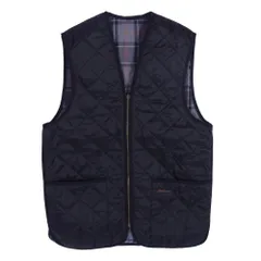 Barbour バブアー mli0001 bk91 QUILTED WAISTCOAT ZIP IN LINER キルティング ベスト ジレ ブラック系 38【中古】