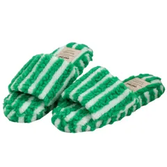 [S.F.Yammy] スリッパ もこもこ 室内 【ふわふわあったか】 ルームシューズ 冬用 暖かい 北欧 (1, グリーン箱なし, M, 日本の靴のサイズ寸法, 大人, アルファベット, M) [グリーン箱なし] [1] [M]