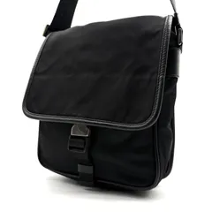 【美品✨】PRADA nylon messenger shoulderbag  プラダ ナイロン製 メッセンジャー ショルダーバッグ 斜め掛け 男女兼用 ブラック 三角ロゴ