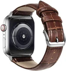 バンド 革 ビジネススタイル コンパチブル 女性にも オシャレ アップルウォッチ Apple Watch 7 6 5 【EWISE】 4 SE シリーズ対応 (42mm・44mm・45mm ブラウン)