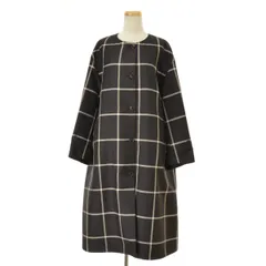 【UNITEDARROWS】15251444334 チェック リバーシブル ノーカラーコート