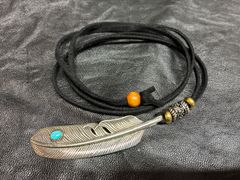 天然紫水晶アメジスト 山羊革フリンジネックレス KMRii風 - メルカリ