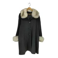 ユーズドフルギ USED古着 CARAVAN cashmere fur カシミヤ100％ ファーロングコート レディース 表記無 