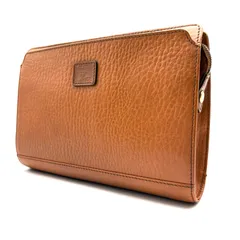 【美品✨】BURBERRY leather clutchbag バーバリー ブラウンレザー クラッチバッグ セカンドバッグ ヴィンテージ品 ノバチェック ホースロゴ