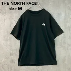 THE NORTH FACE ザノースフェイス ブラック NT32350 ロゴプリント 半袖 Tシャツ カットソー クルーネック ポリエステル コットン 混紡 素材感 快適 トップス アウトドア カジュアル デイリー ユース Mサイズ ★ ■◆