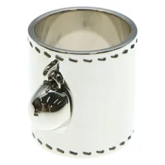 HERMES (エルメス) スカーフリング 帽子モチーフ チャーム付き シルバー