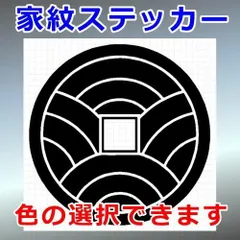 裏浪銭紋　調度紋　家紋ステッカー　シルエット　切り抜きステッカー　カッティングソウル