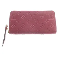 LOUIS VUITTON (ルイヴィトン) モノグラム アンプラント ジッピー ウォレット ロングウォレット 長財布 カードケース ピンク レザー M41858 ゴールド金具