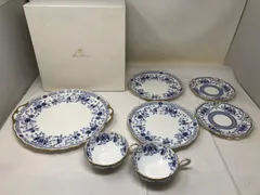 ◆NARUMI　ナルミ　タイムペアフレーバーティーセット　ミラノ　大皿×1、中皿×2、カップ＆ソーサー2脚　箱付　現状　保管品◆20636★